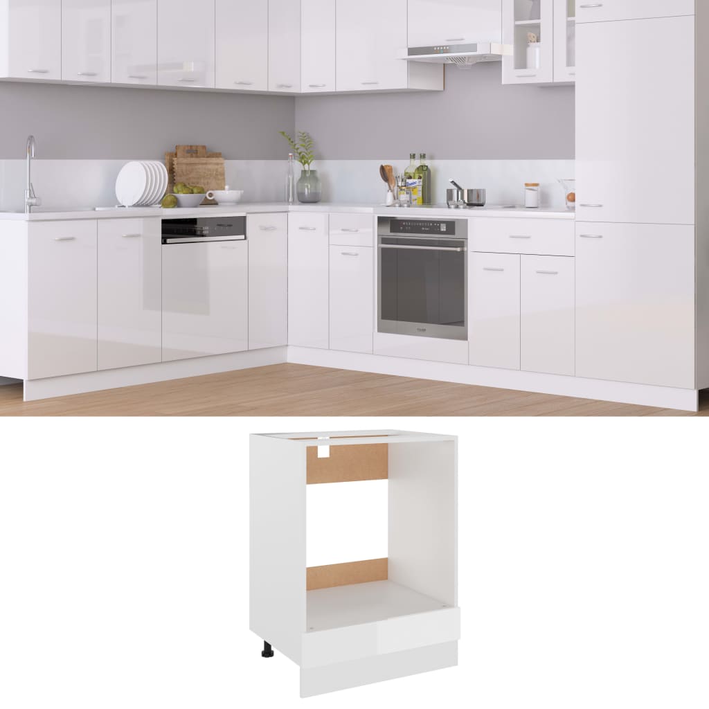 Oven Cabinet High Gloss White