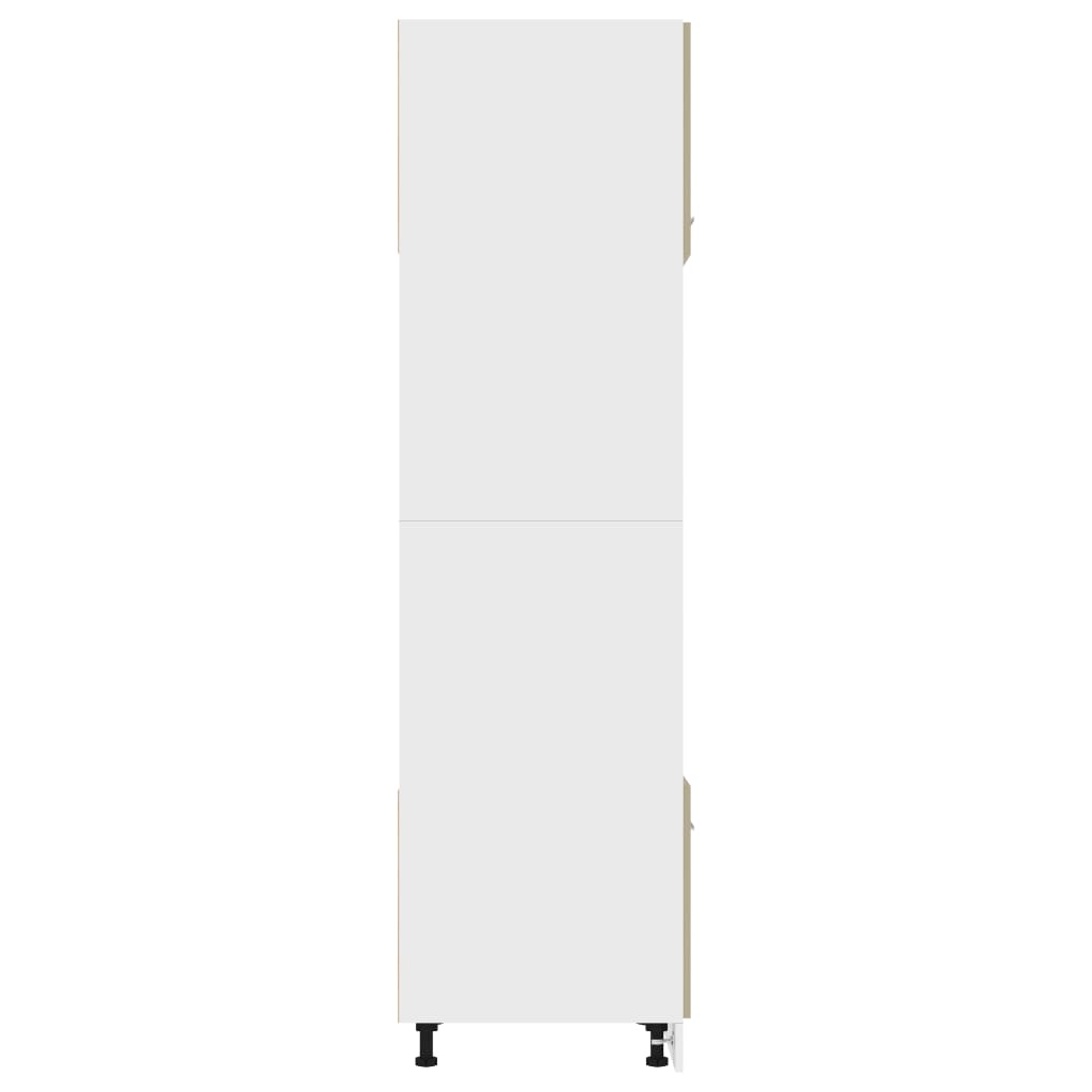 Microwave Cabinet Sonoma Oak 60x57x207 cm Chipboard