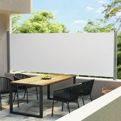Patio Retractable Side Awning 600x160 cm Cream