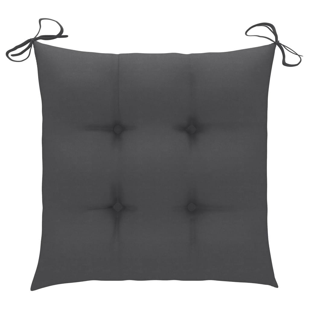 Chair Cushions 2 pcs Anthracite 50x50x7 cm Fabric