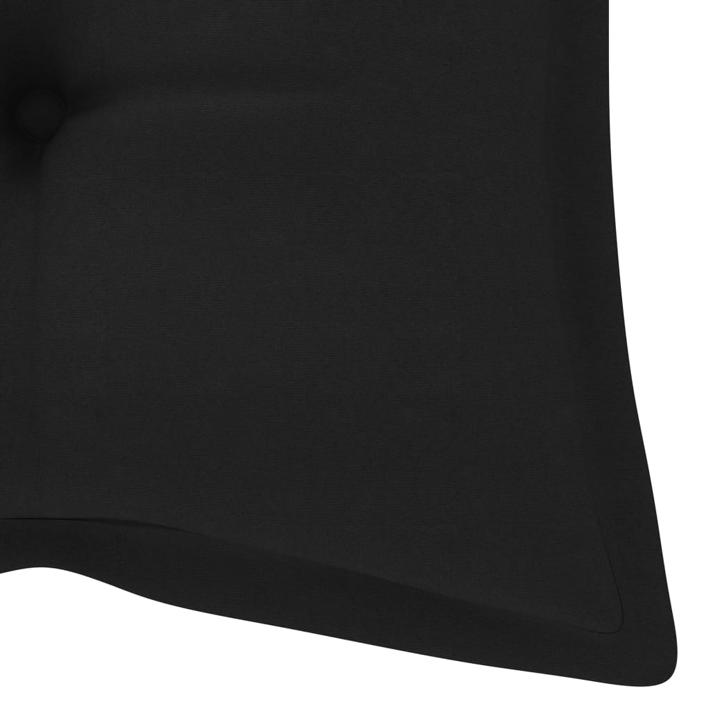 Garden Bench Cushion Black 120x50x7 cm Fabric