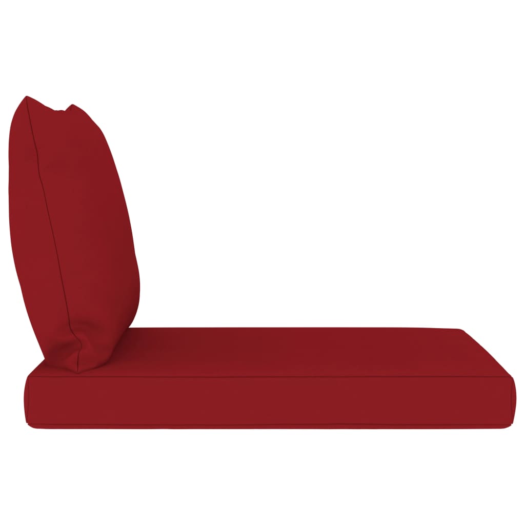Pallet Sofa Cushions 2 pcs Wine Red Fabric