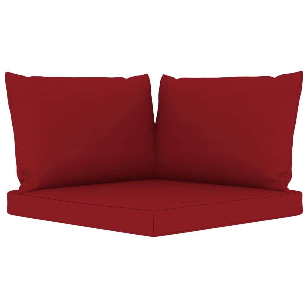 Pallet Sofa Cushions 3 pcs Wine Red Fabric