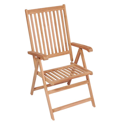 Reclining Garden Chairs 4 pcs Solid Teak Wood