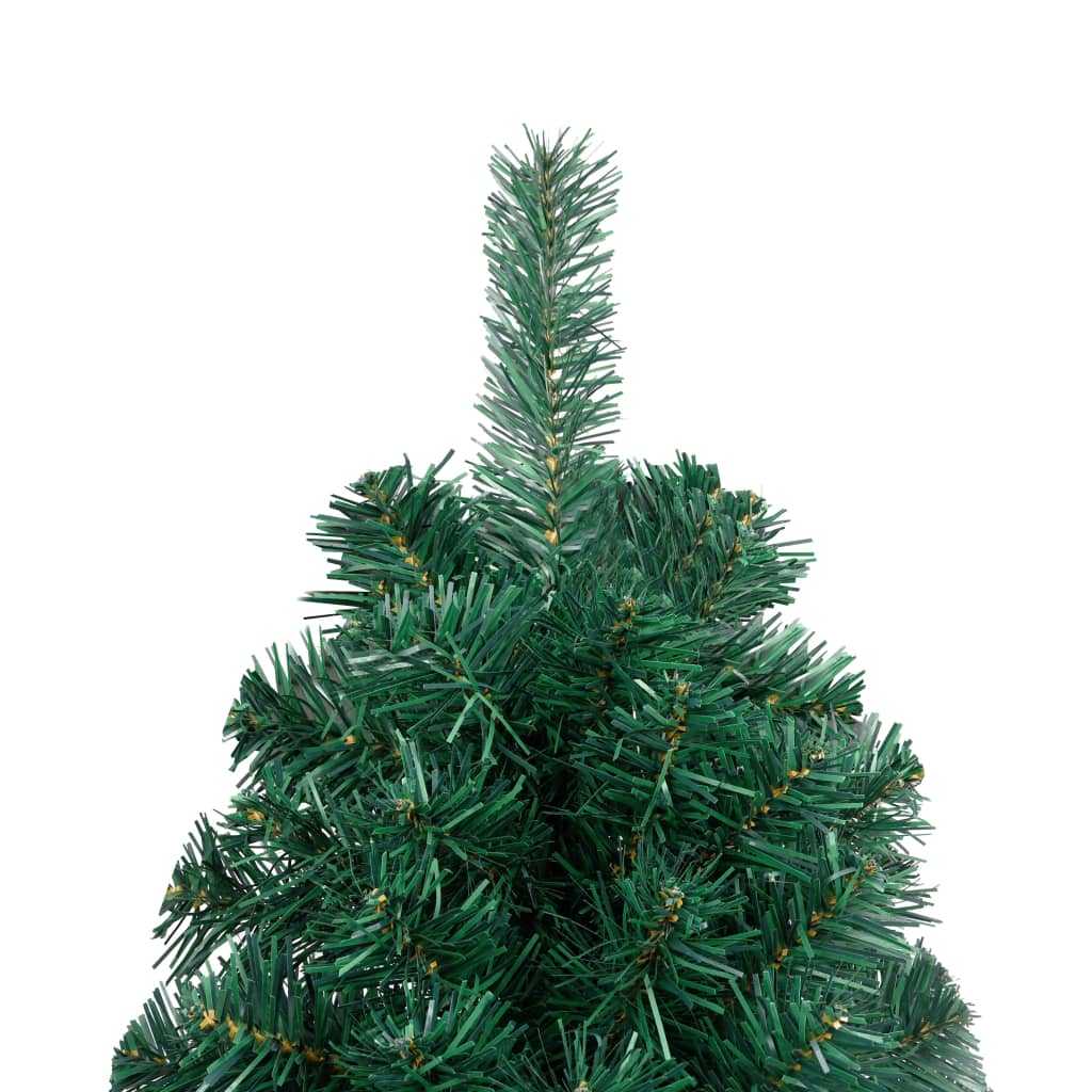 Artificial Half Christmas Tree with Stand Green 240 cm PVC
