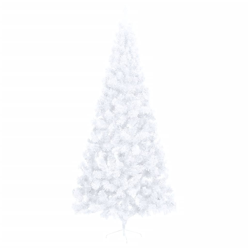 Artificial Half Christmas Tree with Stand White 240 cm PVC