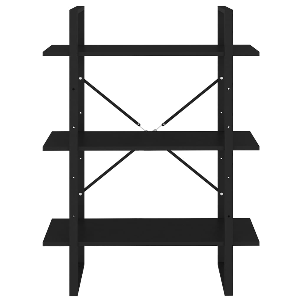 Book Cabinet Black 80x30x105 cm Chipboard