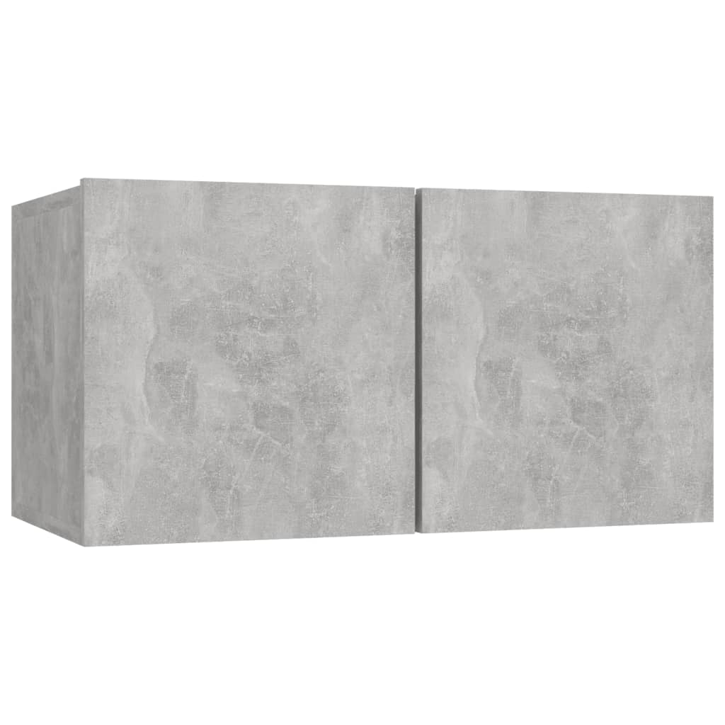 10 Piece TV Cabinet Set Concrete Grey Chipboard