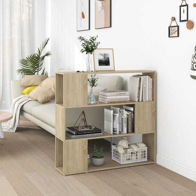 Book Cabinet Room Divider Sonoma Oak 100x24x94 cm