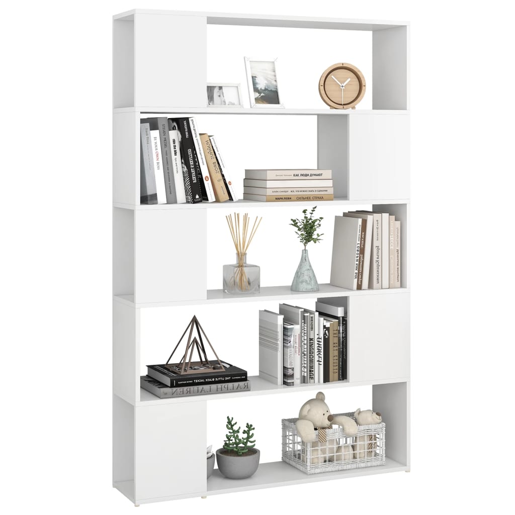Book Cabinet Room Divider White 100x24x155 cm Chipboard
