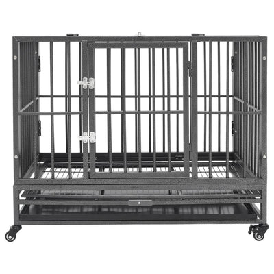 Dog Cage with Wheels 102cm
