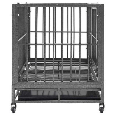 Dog Cage with Wheels 102cm