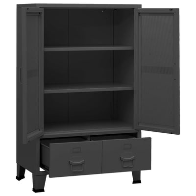 Industrial Storage Cabinet Anthracite 70x40x115 cm Metal