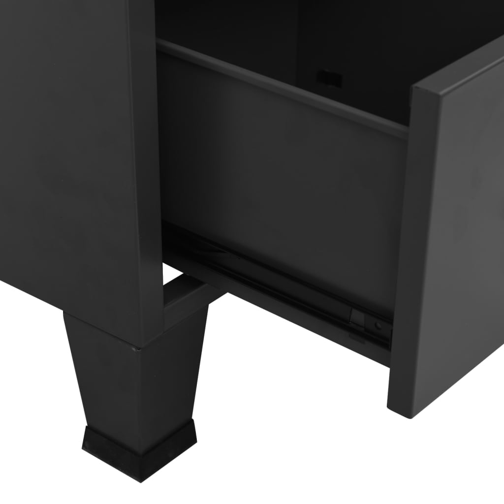 Industrial Storage Cabinet Anthracite 70x40x115 cm Metal