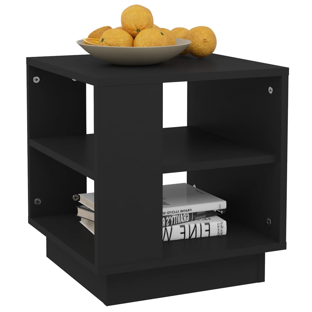 Coffee Table Black 40x40x43 cm Engineered Wood