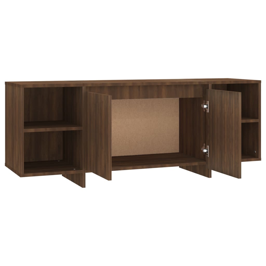 TV Cabinet Brown Oak 130x35x50 cm Chipboard
