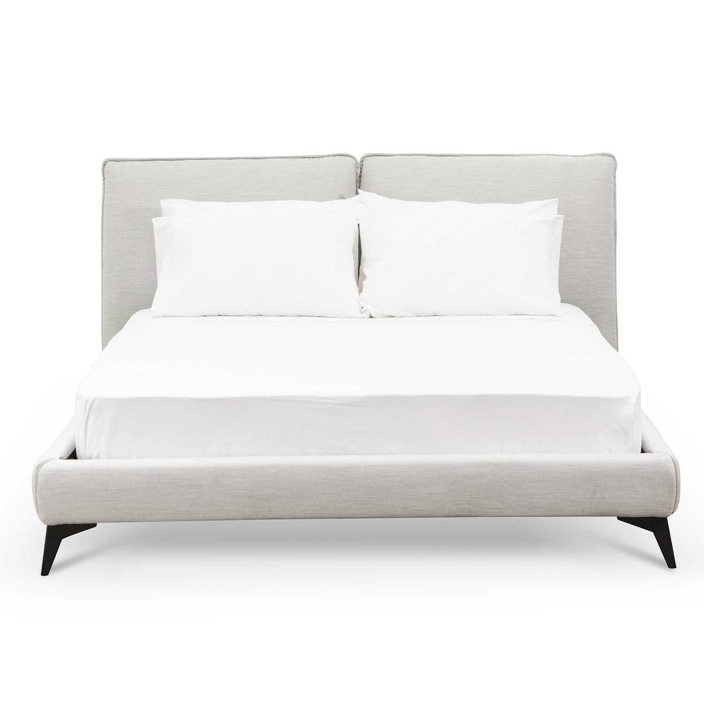 Fabric Queen Bed - Pearl Grey