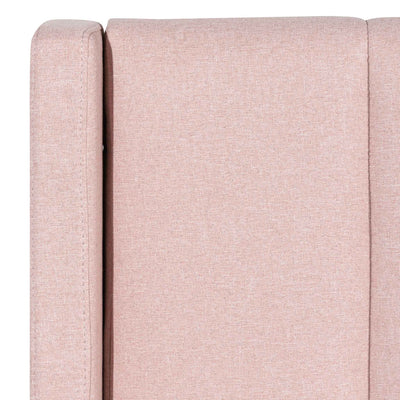 Fabric Queen Bed - Blush Pink with Storage