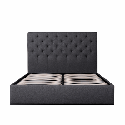 Fabric King Sized Bed Frame - Fossil Grey