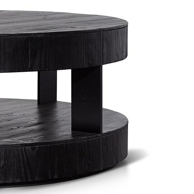 Round Coffee Table - Full Black