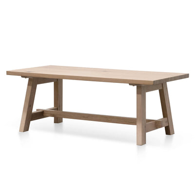 1.2m Wooden Coffee Table - Washed Natural