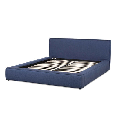 Fabric Queen Bed - Artic Blue