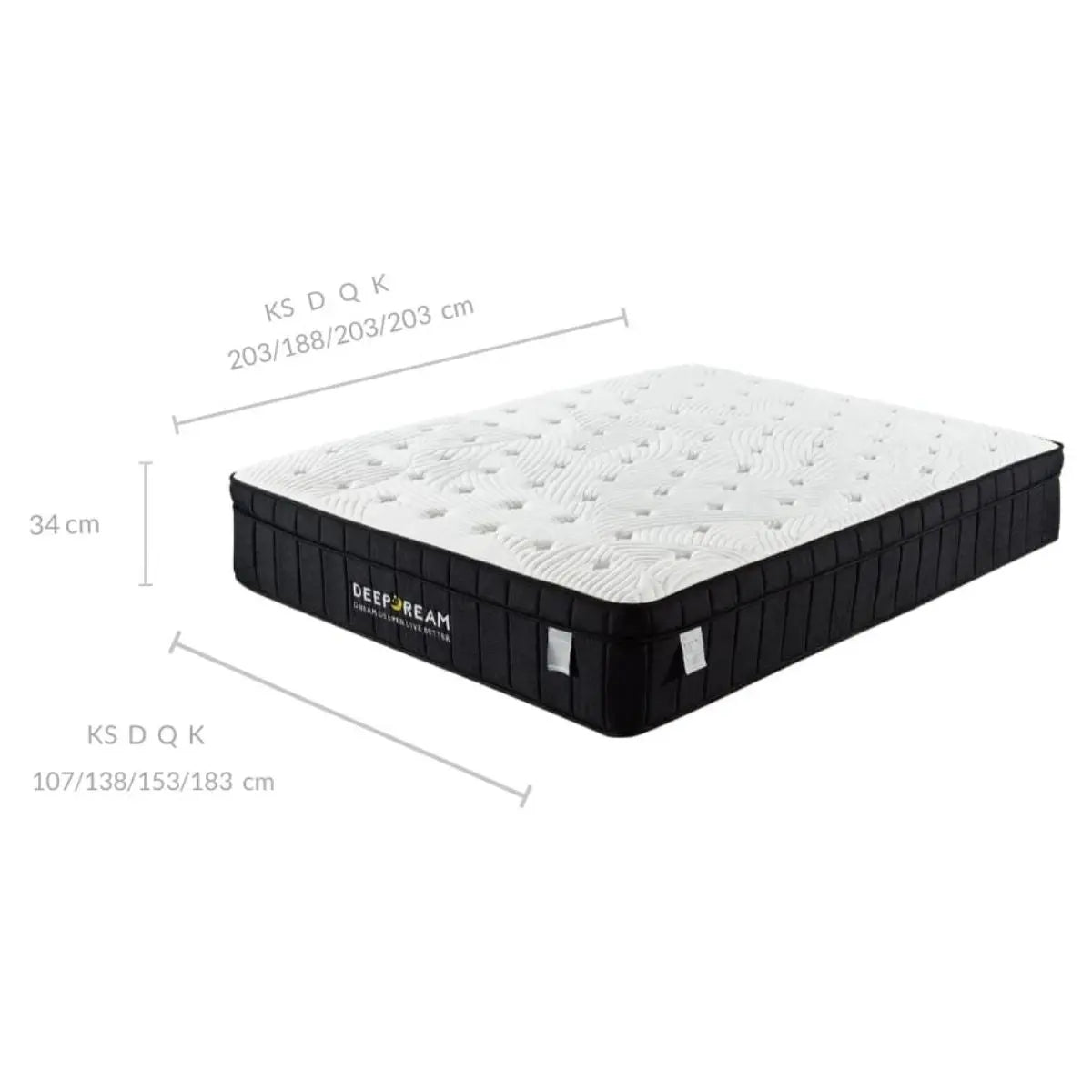Charcoal Infused Super Firm Pocket Mattress - Queen