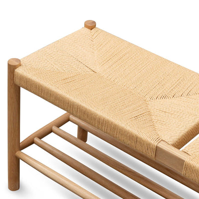 110cm Oak Bench - Natural Seat