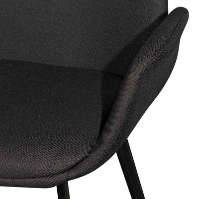 Fabric Dining Chair – Black (Set of 2)