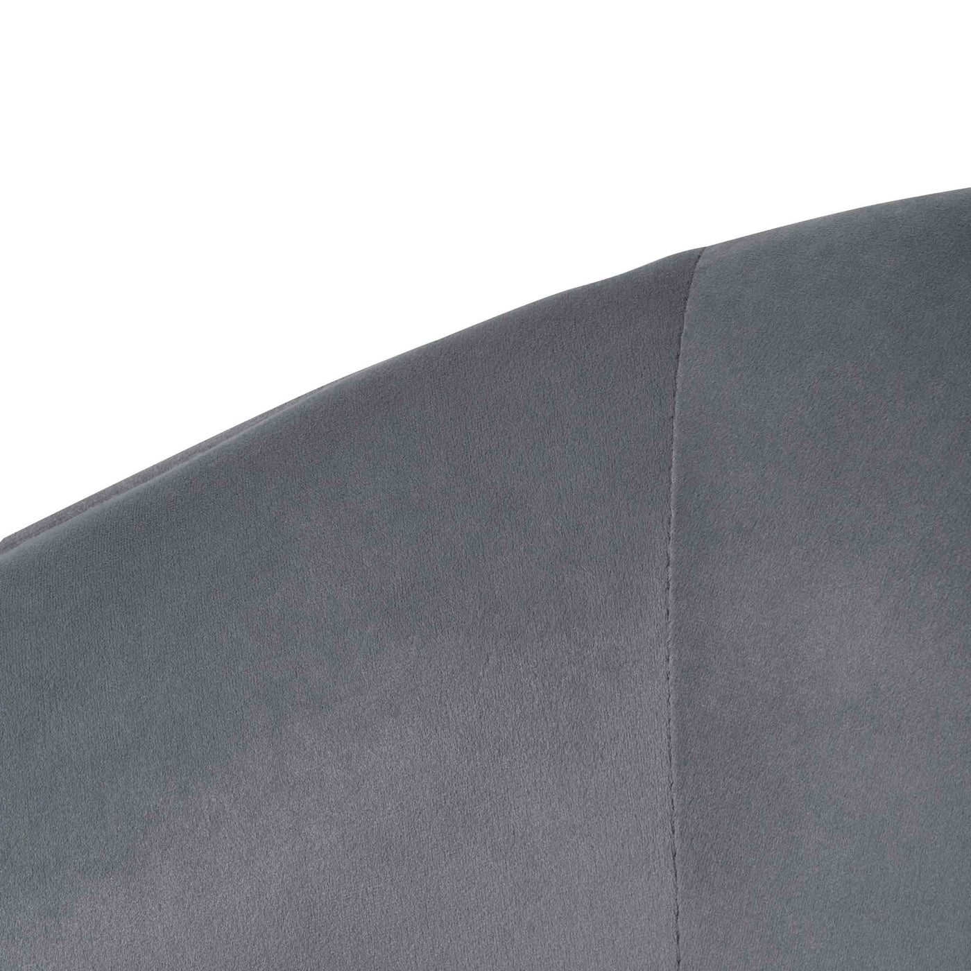 Dining Chair - Grey Velvet in Black Legs