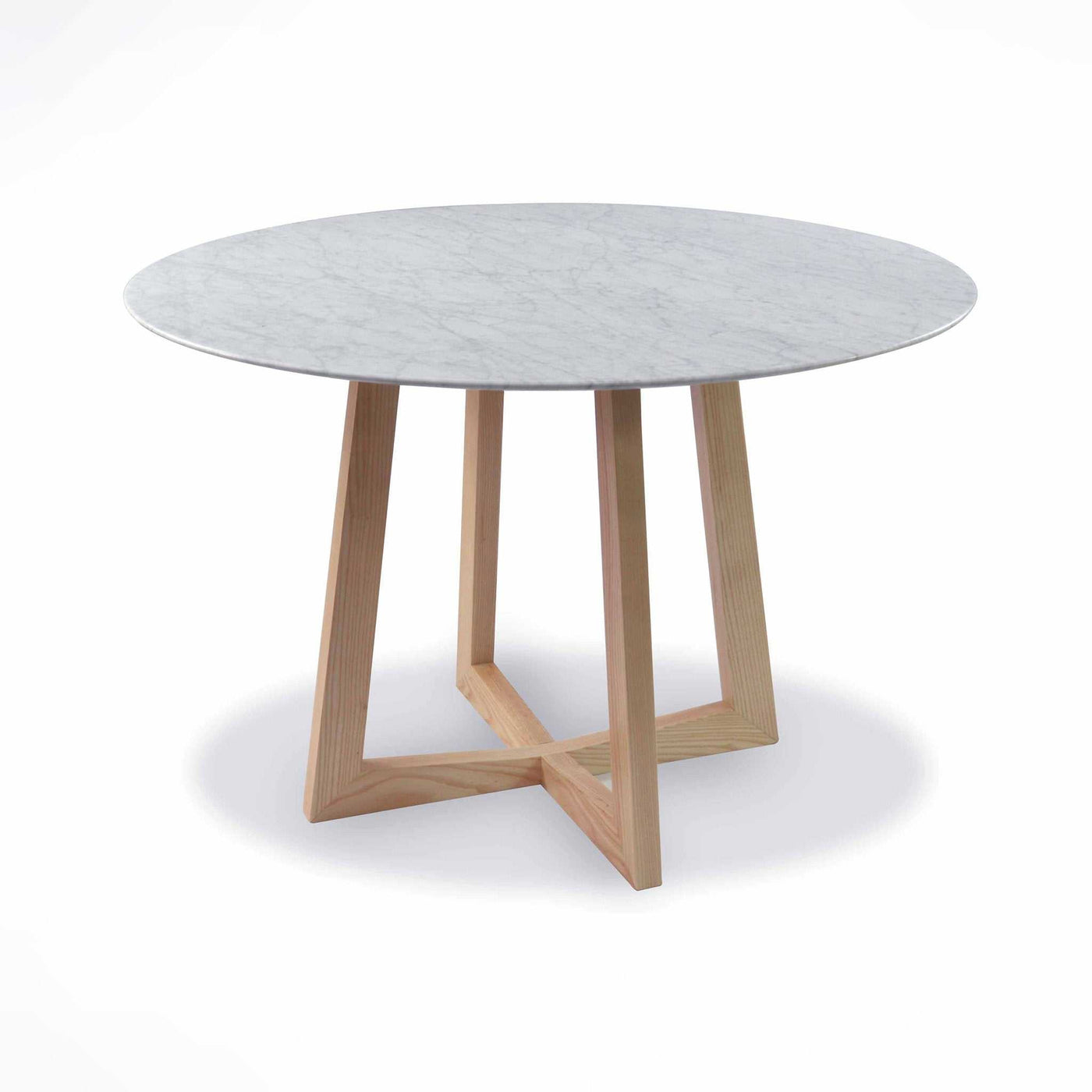 1.15m Marble Round Dining Table - Natural