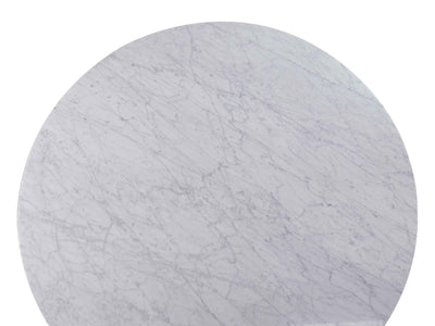 1.15m Marble Round Dining Table - Natural