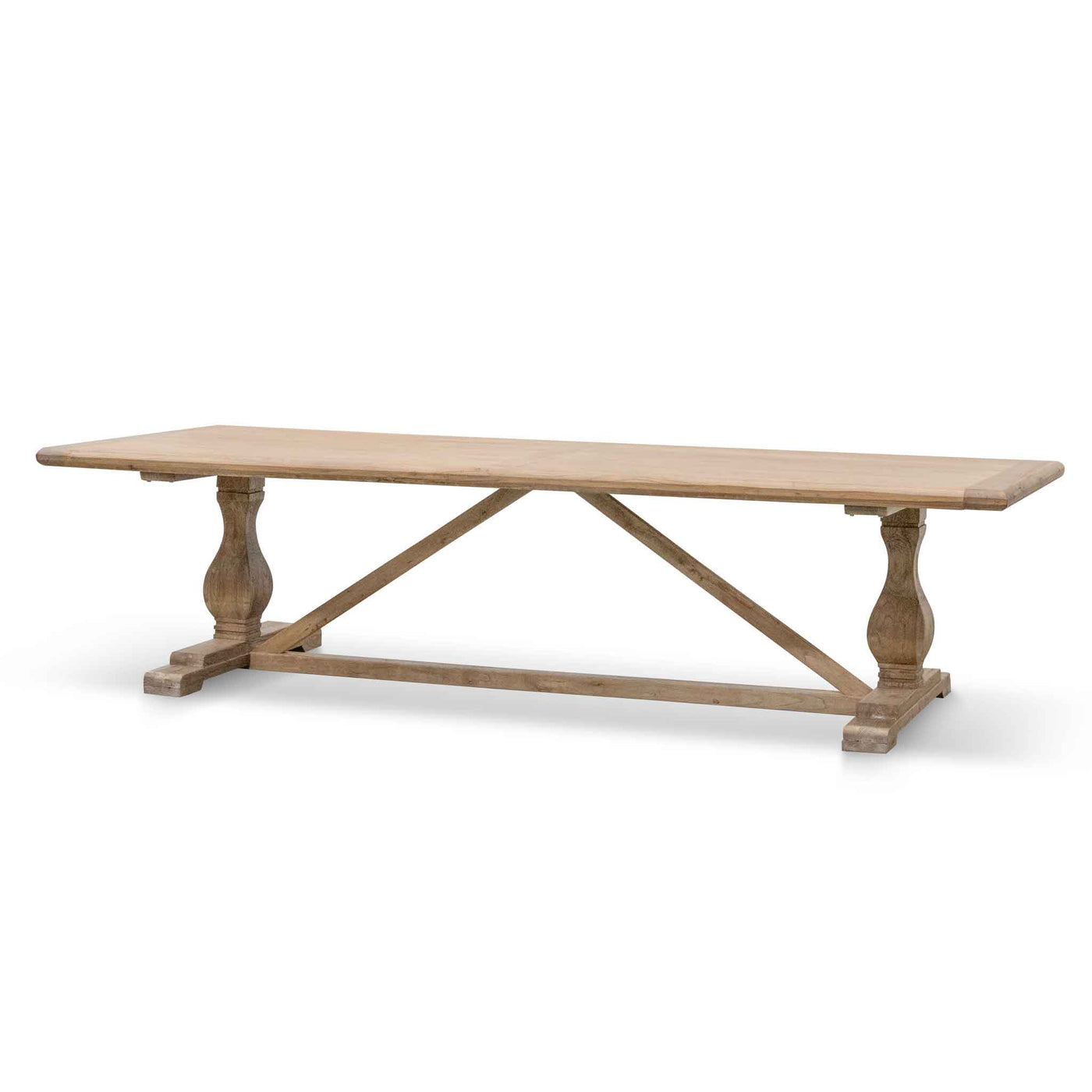 Dining Table 3m - Rustic Natural - 120cm (W)