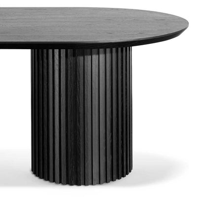 2.8m Wooden Dining Table - Black
