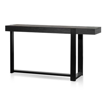 1.5m Wooden Console Table - Full Black
