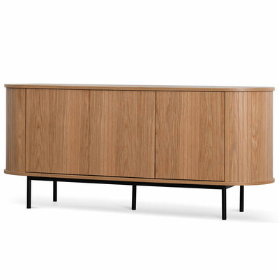 1.7m Oak Sideboard - Natural with Black Metal Legs