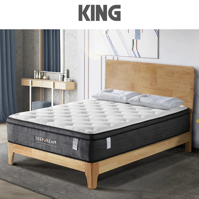 King - Latex Foam 34cm - Euro Top Mattress - 5 Zone Pocket Spring