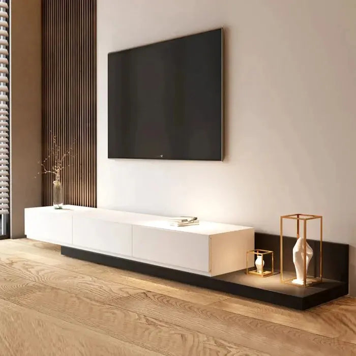 tv unit - tv stand black and white