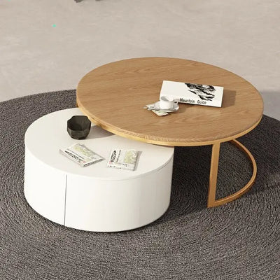 Krater Round Gold Brushed Finished Coffee Table Furniture Valley