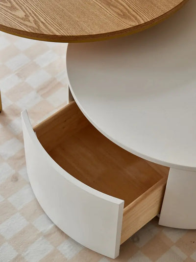 Krater Round Gold Brushed Finished Coffee Table Furniture Valley