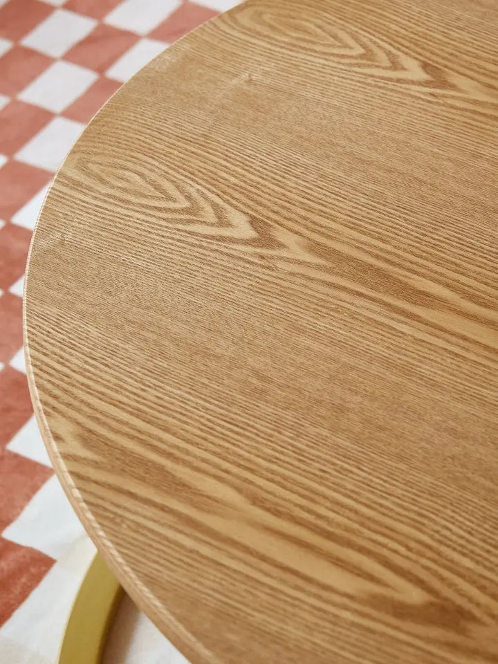 Krater Round Gold Brushed Finished Coffee Table Furniture Valley