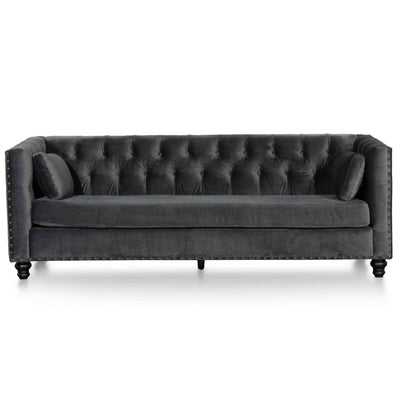 3 Seater Sofa - Cosmic Grey Velvet