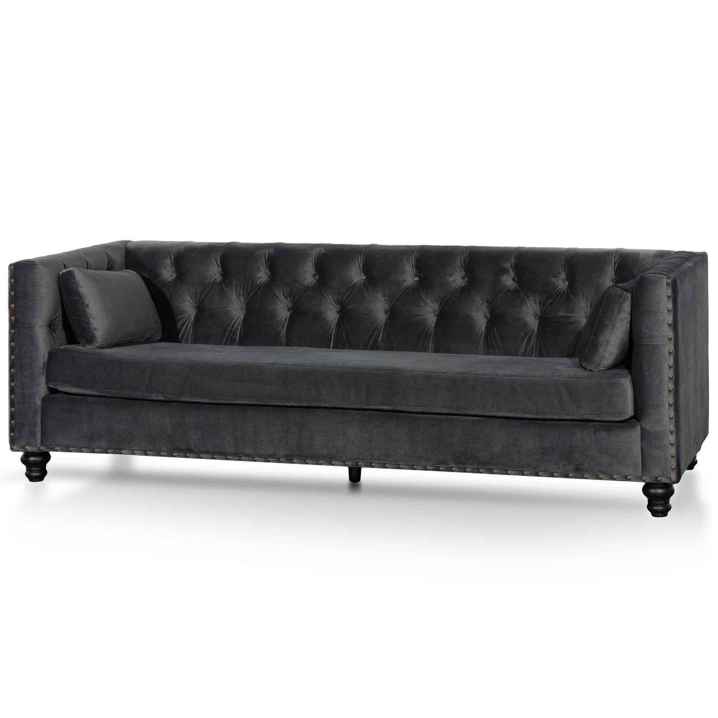 3 Seater Sofa - Cosmic Grey Velvet