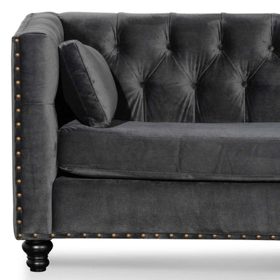 3 Seater Sofa - Cosmic Grey Velvet