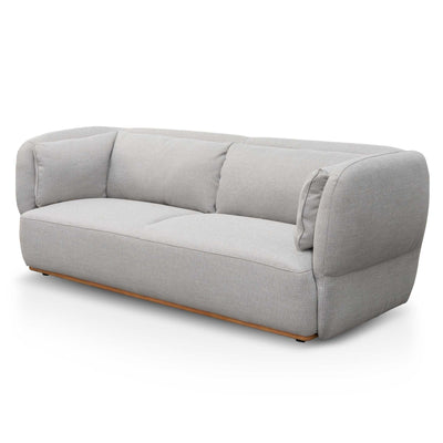 3 Seater Fabric Sofa - Light Texture Grey