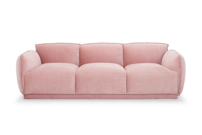 3 Seater Fabric Sofa - Dusty Blush