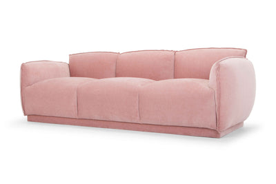 3 Seater Fabric Sofa - Dusty Blush