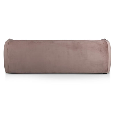 3 Seater Fabric Sofa - Blush with Black Leg