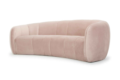 3 Seater Fabric Sofa - Blush