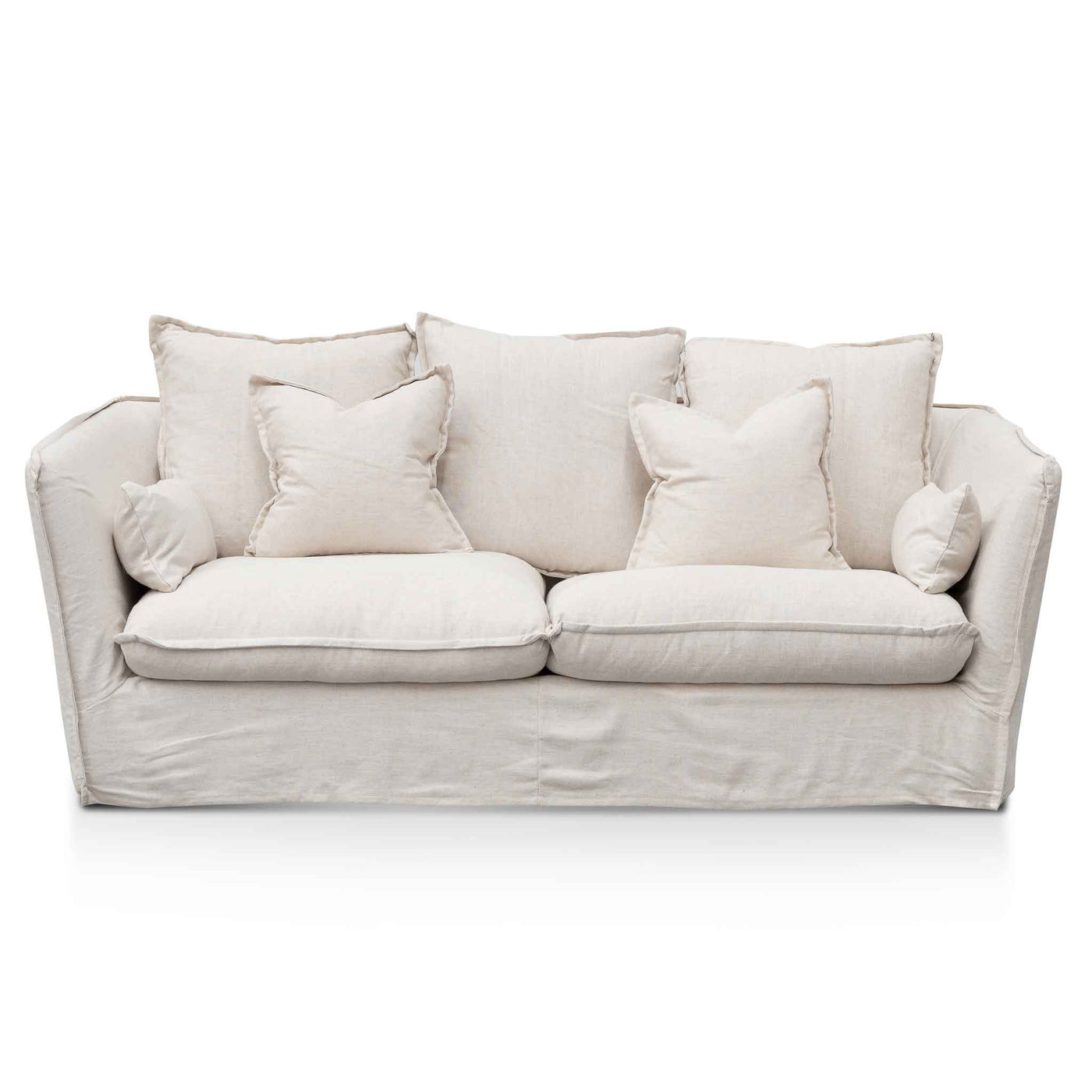3 Seater Fabric Sofa - Linen Sand